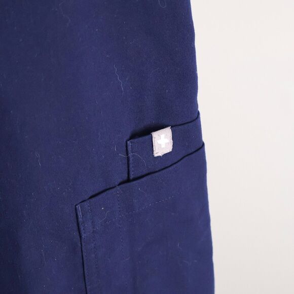 FIGS High Waisted Yola Skinny Scrub Pants Medium Technical Collection Navy Med - Picture 7 of 9